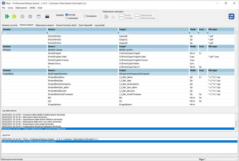 TSync backup